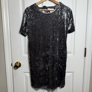 Z Supply Crushed Velvet Silver/Gray Dress — NEW WITH TAGS (NWT) Medium